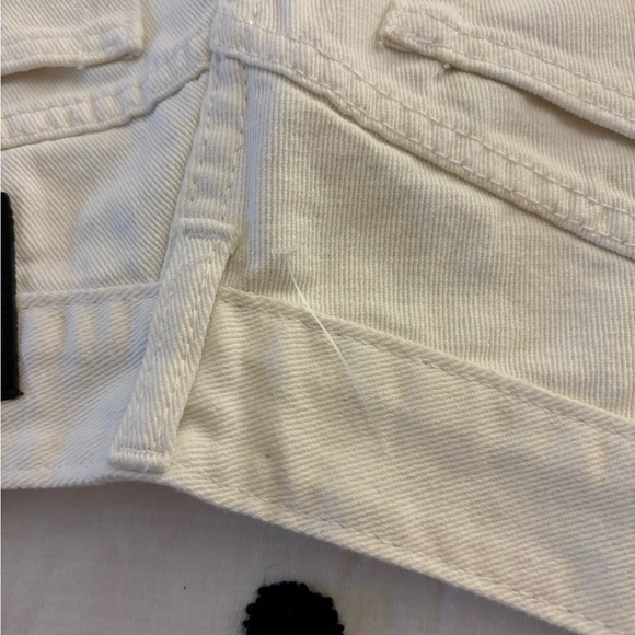 R13 White Distressed Denim Shorts - Picture 11 of 11